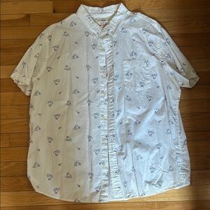 Urban Pipeline White and Blue Patterned Shirt